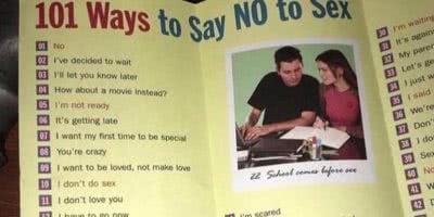 Pamphlet how to say no to sex