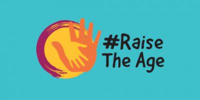 Logo for the #RaiseTheAge campaign