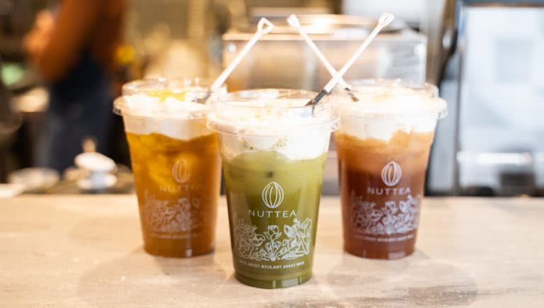 NUTTEA mylk drinks.