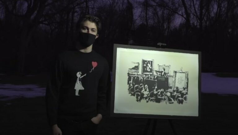 banksy artwork burned in nft ceremony