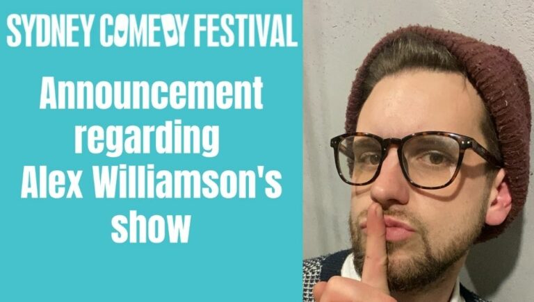 Alex Williamson dropped from comedy shows