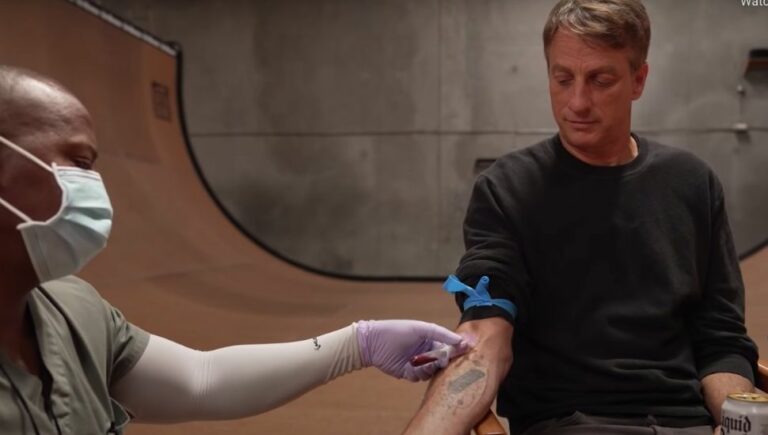 Tony Hawk released 100 skateboards containing his own blood