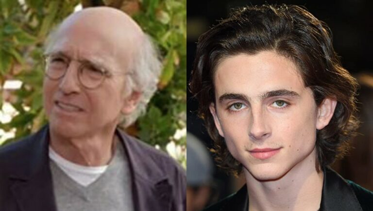 timothee chalamet larry david