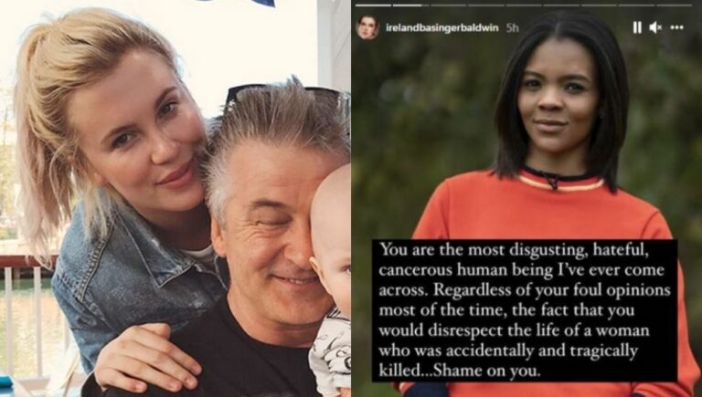 Ireland Baldwin has blasted Candace Owen over comments about her dad