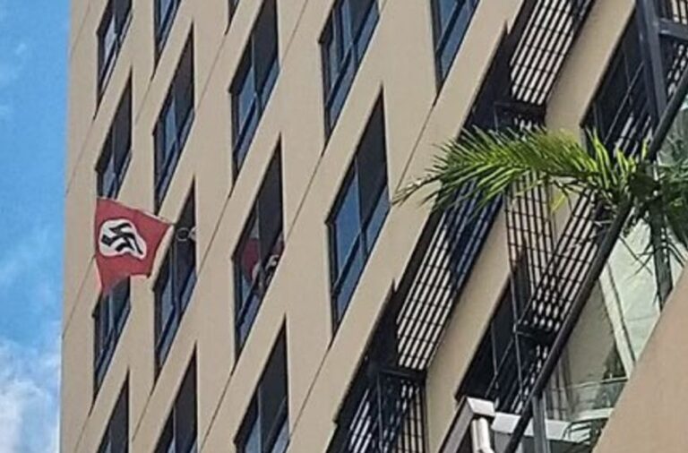 A man is facing court in Brisbane over flying Nazi flag near synagogue