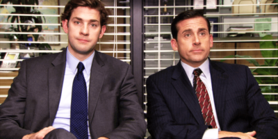 Steve Carrell and John Krasinski in The Office