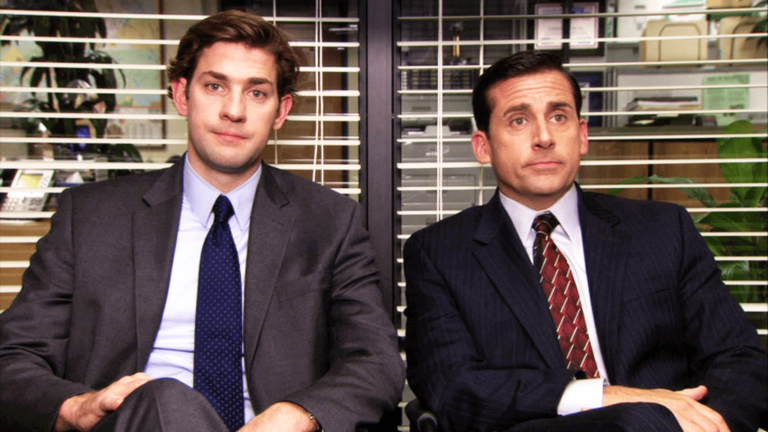 Steve Carrell and John Krasinski in The Office