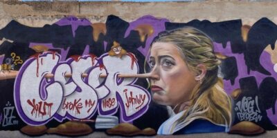 Amber Heard street art Gran canaria spain johnny depp