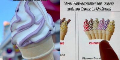 Secret McDonald's Pina Colada ice cream item only available at Bondi