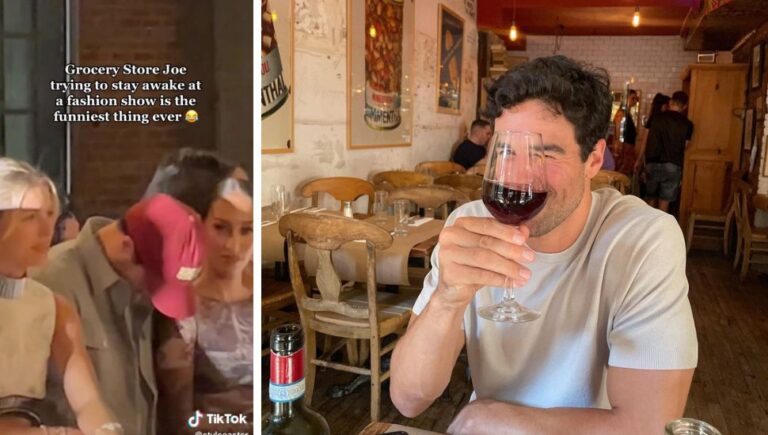 Grocery Store Joe from The Bachelor falls asleep