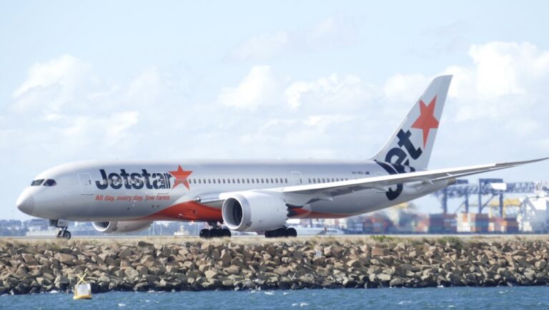 A Jetstar plane in Bali