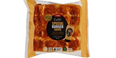 Burger hot cross bun from Coles