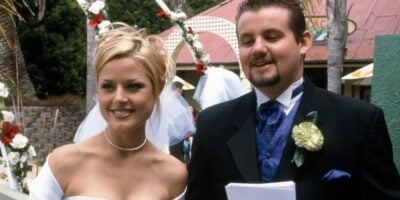 Madeleine West with Toadie on Neighbours