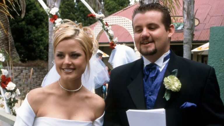 Madeleine West with Toadie on Neighbours