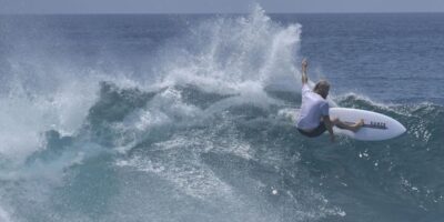 Australian man Blake Johnston surfing