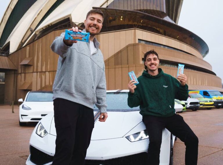 YouTube star MrBeast in Australia