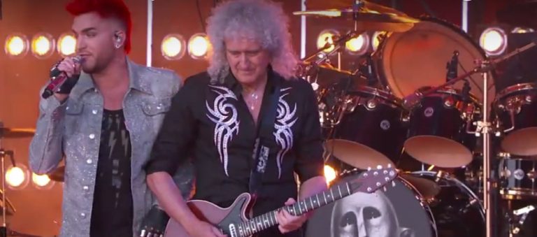 queen and adam lambert at kimmel