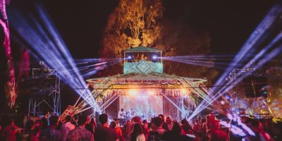 The stage at Strawberry Fields