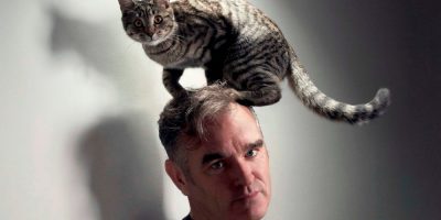 Morrissey, with cat.