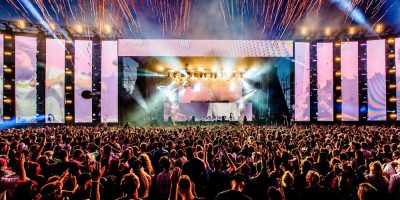 The crowd and stage at Creamfields