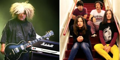 Split image of Melvins' Buzz Osborne and LA rock band Redd Kross