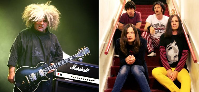 Split image of Melvins' Buzz Osborne and LA rock band Redd Kross