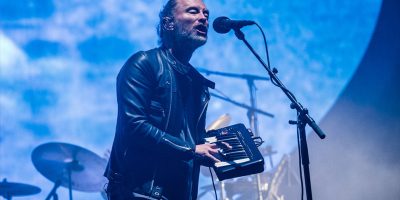 Radiohead's Thom Yorke performing at Coachella 2017