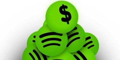 The Spotify logo with a dollar sign