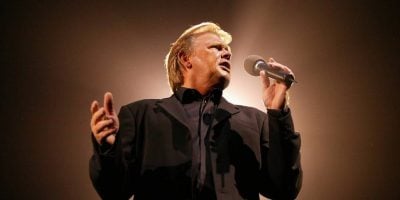 Australian music legend John Farnham performing live