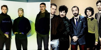 2 panel image featuring Alt-J and The Shins