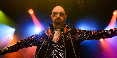 Judas Priest's Rob Halford onstage