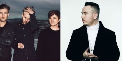 2 panel image showing Pnau and Duke Dumont
