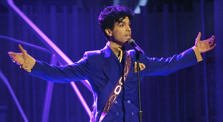 Prince performs onstage