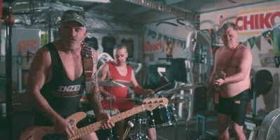 Screenshot from Cosmic Psychos' 'Better In The Shed' film clip