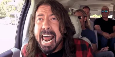 Dave Grohl and Foo Fighters in the Carpool Karaoke car