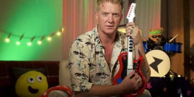 QOTSA's Josh Homme on the set of the CBeebies' 'Bedtime Stories'