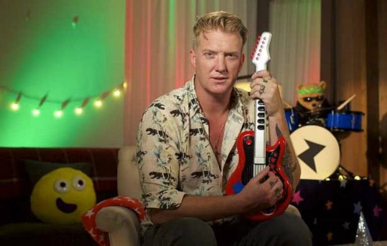 QOTSA's Josh Homme on the set of the CBeebies' 'Bedtime Stories'