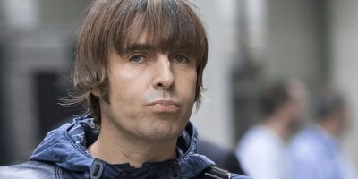 Liam Gallagher of Oasis, looking glum