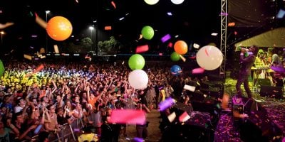 The crowd watching The Flaming Lips at the legendary Southbound Festival