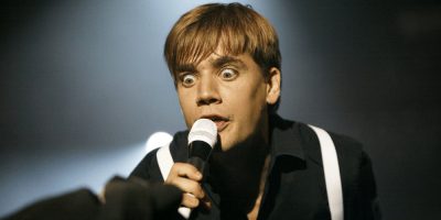 The Hives frontman Pelle Almqvist performs live