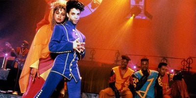 Late rock icon Prince with his backing band, The New Power Generation