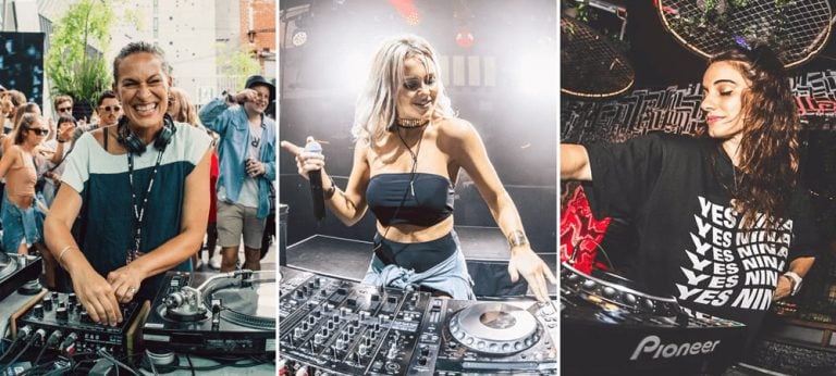 Female Australian DJs Jnett, Tigerlily and Nina Las Vegas