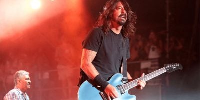 Pat Smear and Dave Grohl of the Foo Fighters performing live