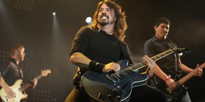 Dave Grohl ontage with the Foo Fighters