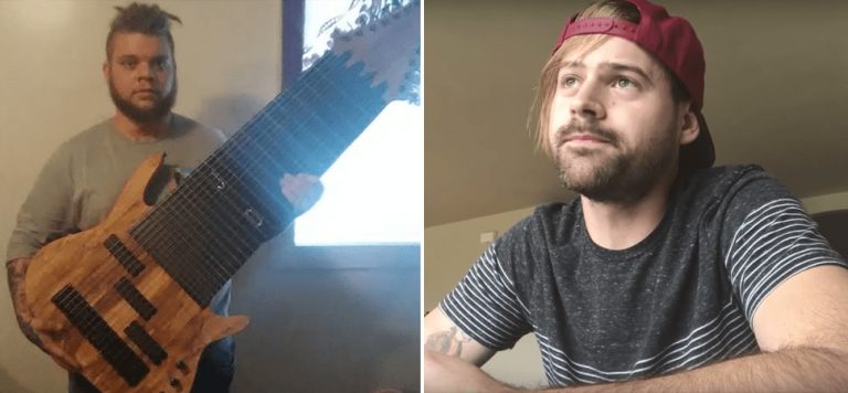 Popular YouTube celebrity Jared Dines and the guitar in question