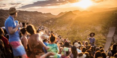 Wide Open Space Festival at sunset