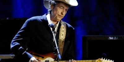 US music icon Bob Dylan performing live