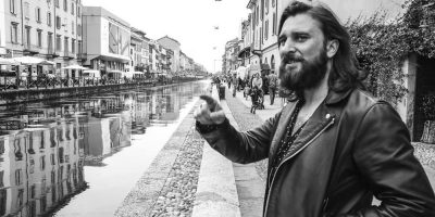 Jet frontman Nic Cester in B&W