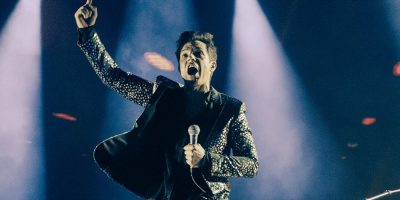 The Killers' Brandon Flowers onstage