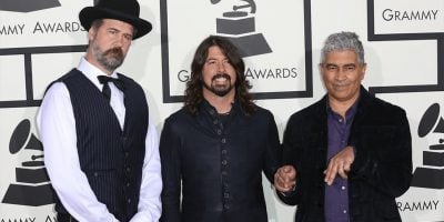 Former Nirvana members Krist Novoselic, Dave Grohl, and Pat Smear
